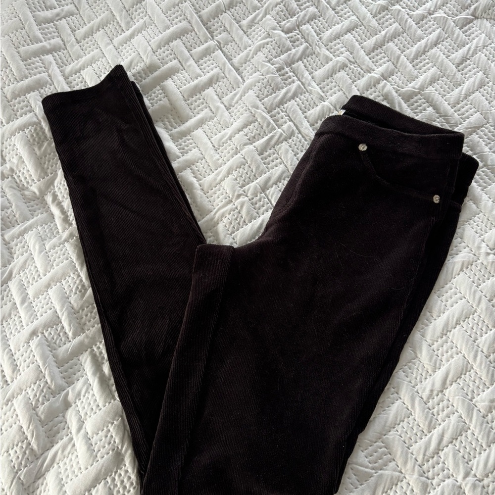 Michael Kors Black Corduroy Stretch pants, silver hardware